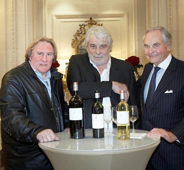 Gérard Depardieu (Pape des Mots en 2008), Jacques Weber et Bernard Magrez