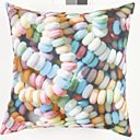 Pour les gourmands, un coussin garni 100% polyester. Revêtement 100% polyester. Lavable à 30 degrés. 45 x 45 cm. 9,90 €. Bonbon. Fly.
