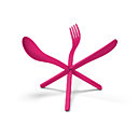 Plus que des couverts, un décor de table qui se transforme en un couteau, une fourchette et une cuillère. En Ultramid. 8 coloris. 8,90 € le lot. Join. Konstantin Slawinski.
