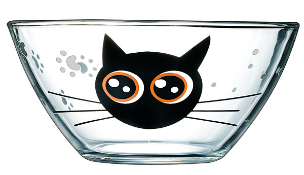 Pour les amoureux des chats, une ligne de vaisselle de petit-déjeuner qui ravira les petits commes les grands. Le bol : 2,90 €. Mistigri. Luminarc.