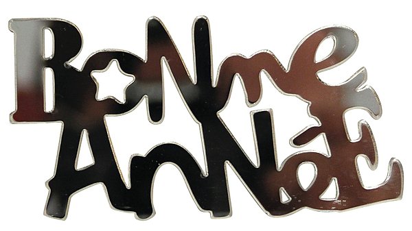 Cadeau rigolo. Un miroir sticker Bonne année. 3,5 €. Caroline Lisfranc.