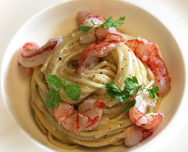 Les fameuses spaghetti ai Gamberi