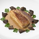 Double filet de sole en glacis de champignons de Paris et chanterelles: tout un programme !