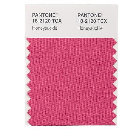 Rose foncé tirant vers le rouge plein de vigueur, le Pantone 18-2120, Honeysuckle, rose foncé chèvrefeuille,  encourage et réchauffe le cœur