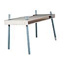 Réglable et inclinable, le bureau Caspar, bleu