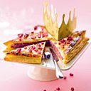 Galette carrée aux pralines roses et framboise,Picard