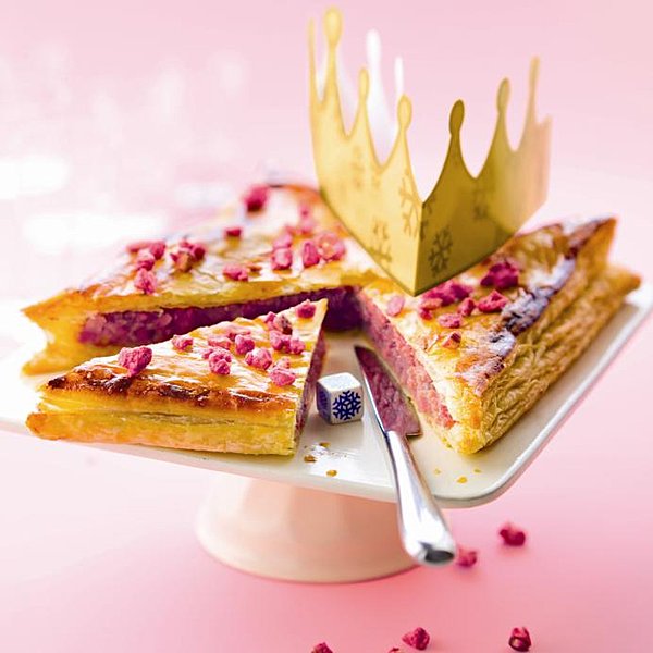 Galette carrée aux pralines roses et framboise,Picard