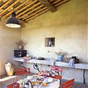 Terrasse couverte et sol en calade Terrasse couverte et sol en calade