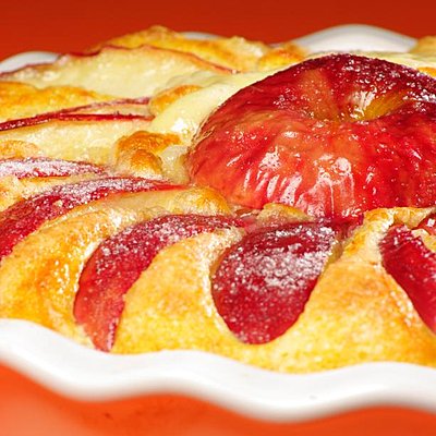 Grâce à sa bonne tenue à la cuisson, la pomme Antarès se prête parfaitement à la confection de desserts acidulés