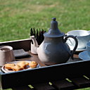 L'heure du thé sur la pelouse