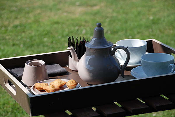 L'heure du thé sur la pelouse