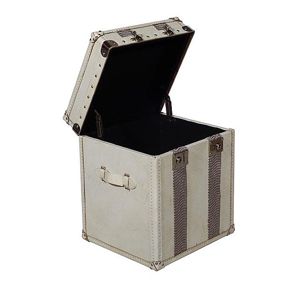 Malle Python crème entièrement gainée