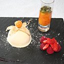 Parfait glacé au pineau et marmelade d'agrumes