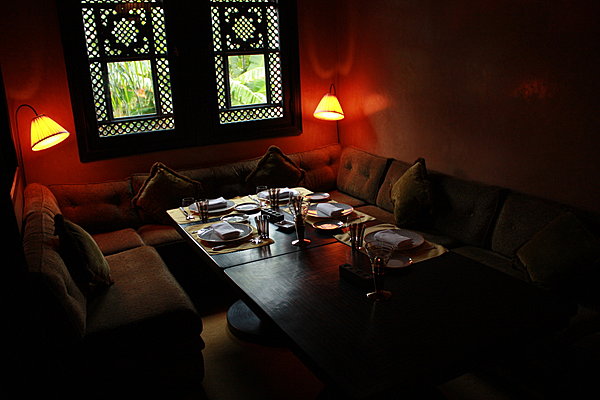 Alcove du restaurant marocain