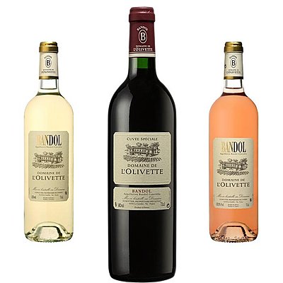 L'Olivette Bandol dans les 3 couleurs L'Olivette Bandol dans les 3 couleurs