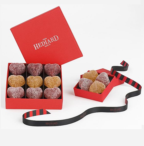 Pâtes de fruits Coeurs chez Hédiard
