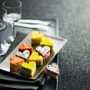 Mise en ambiance avec les coeurs apéritifs de chez Picard