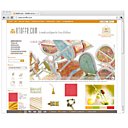 La page d'accueil du site avec les typolgies de produits