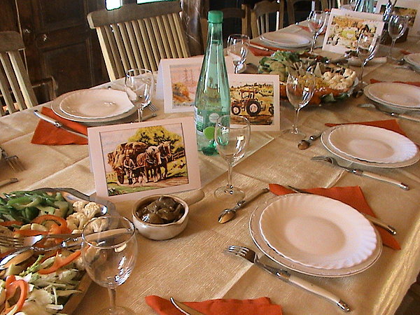 Les produits de la ferme arrivent directement sur la table d'hote