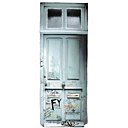 Porte trompe-l'oeil version papier peint