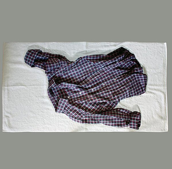 Serviette de bain chemise froissée