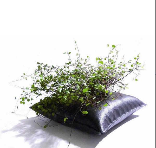 Gonflé, le cache-pot Pillow d?Alexis Tricoire