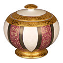 Décor incrustation or pour un sucrier distingué