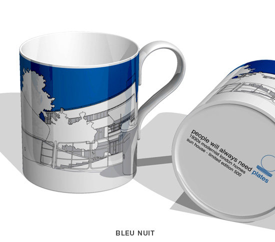 Mug architecture bleu