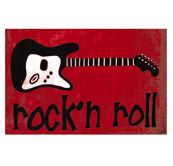 Tapis rock rouge (140x200 cm), Open en Ville