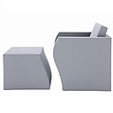 Harmonie et imbrication du pouf qui devient le prolongement du bridge