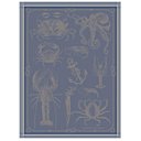 Spécialiste du tissé teint, le torchon de Garnier Thiebaut  rend hommage aux coquillages et crustacés