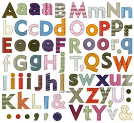 Alphabet chipboard  X2 street