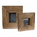 Earthy frame sont des cadres photos en bois de traverse de chemin de fer qui marient idéalement design et tradition