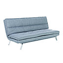 Clic-clac design. Structure en métal. Revêtement 100% coton. Couchage 198 x 128 cm. L 198 x H 90 x P 76 cm. 495 €. Louma. Alinéa.