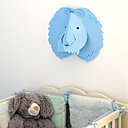 Un lion très gentil. 35 x 28 cm. Trois couleurs. 39 €. Stickers 3D. La Vie rêvée des Murs.