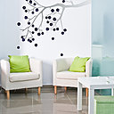 Pour une ambiance japonisante, une branche de cerisier de 112,5 x 72 cm et ses 20 fleurs de 6 cm de diamètre et 30 fleurs de 4 cm. Deux couleurs de branche, quatre couleurs de fleurs. 119 €. Stickers 3D. La Vie rêvée des Murs.