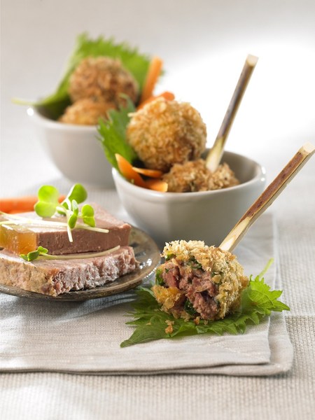 Croquettes de paté au piment d'Espelette, originales et asiatisantes...