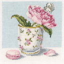 La pivoine est brodée