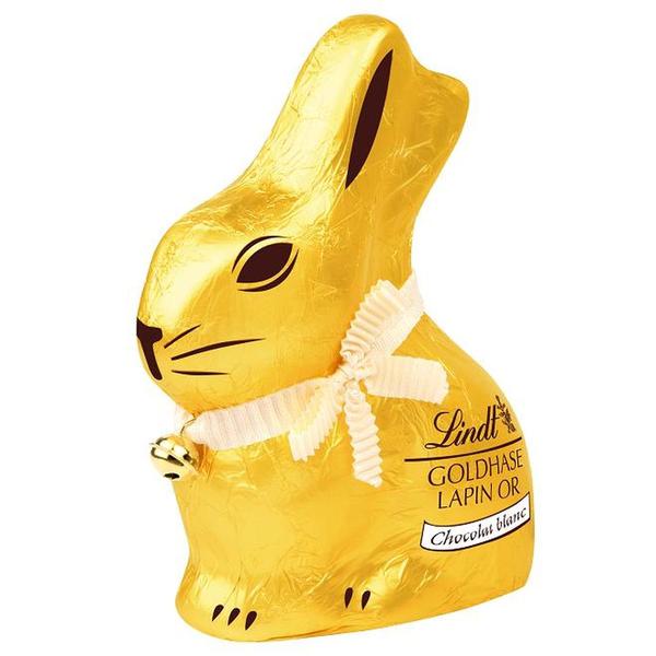Or Blanc au chocolat blanc pour le célèbre lapin Lindt