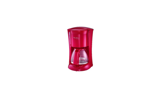 Une touche de glamour pour cette cafetière rouge aux reflets argentés. Porte-filtre pivotant, stop-gouttes. Capacité de 1,25 l. 19,49 €. Cafetière Principio. Moulinex.