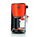 Une touche de rouge pour cette cafetière. Existe aussi en noir et orange. 119 €. A Modo Mio Piccina. Saeco Lavazza.
