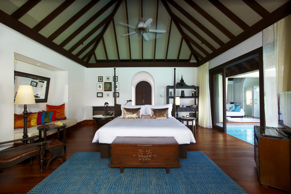 La chambre de la villa sur pilotis est plus que spacieuse!