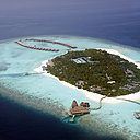 Vue aérienne de l’atoll de Baa