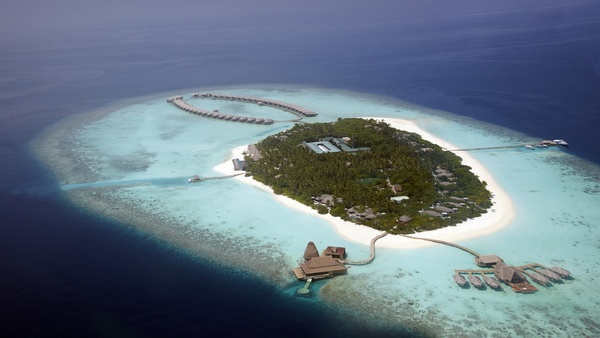 Vue aérienne de l’atoll de Baa
