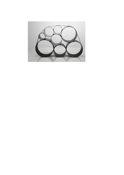 Rangements cylindriques. Des cylindres en fibre de verre à monter avec 2 sangles élastiques. 160 x 105 cm. Rangement Oto. Design Pil Bredahl. Muuto. Goodobject.me