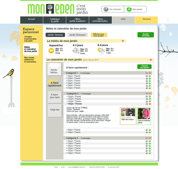 Votre espace personnel sur le site