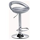 Assise confortable pour le tabouret de bar Champi, en métal chromé avec une assise ABS. L.40 x P.46 x H.97,5 cm. 59 €. Conforama.