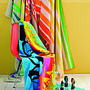 Des draps de plage à rayures ultra moelleux. 100% coton. 520 g/m2. WallisMulti Multi et Stream Rainbow. Garnier Thiebaut.