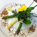 Rosace d'asperges blanches et vertes Rosace d'asperges blanches et vertes
