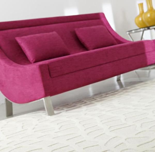 Lignes douces inspirées des transats des paquebots pour le canapé Trocadéro